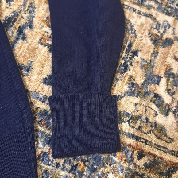 Vintage Steeplechase Navy V-Neck Long Sleeve Blank Logo Sweater MED - Picture 6 of 14